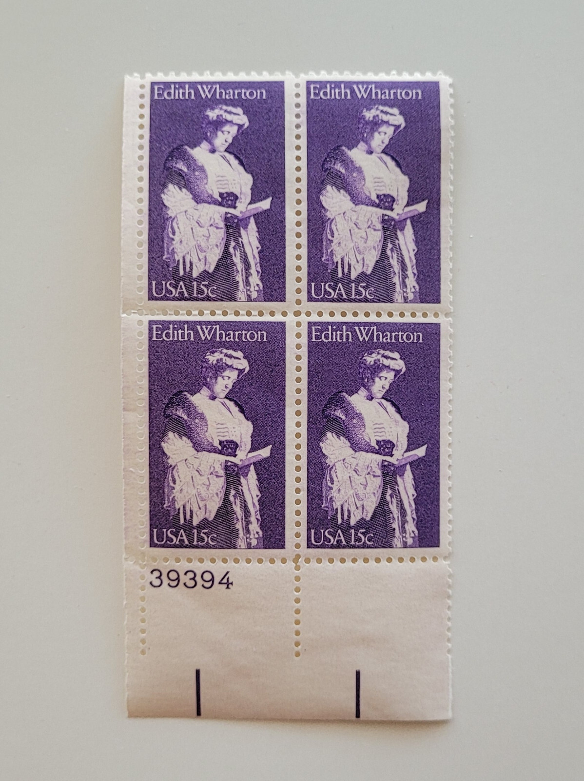 US Stamps Edith Wharton Writer 15c Block of 4 Sc#1832 MNH OG