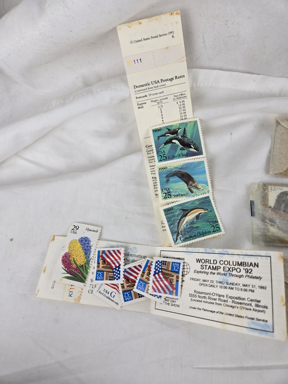 Lot of Unused Stamps, Vintage U.S. Postage