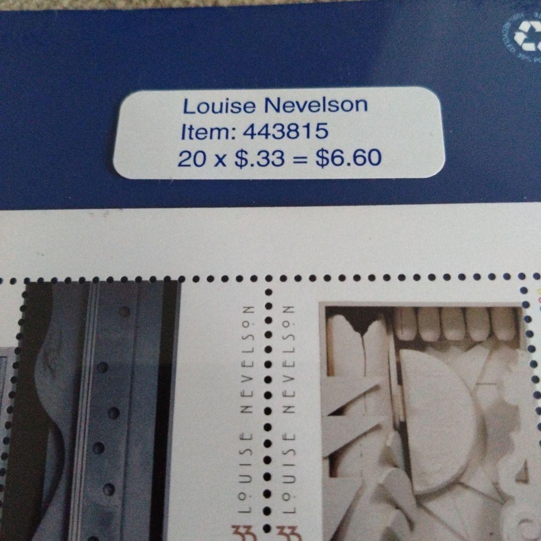 USA 1999 Louise Nevelson 33 cents 5 types 4 each