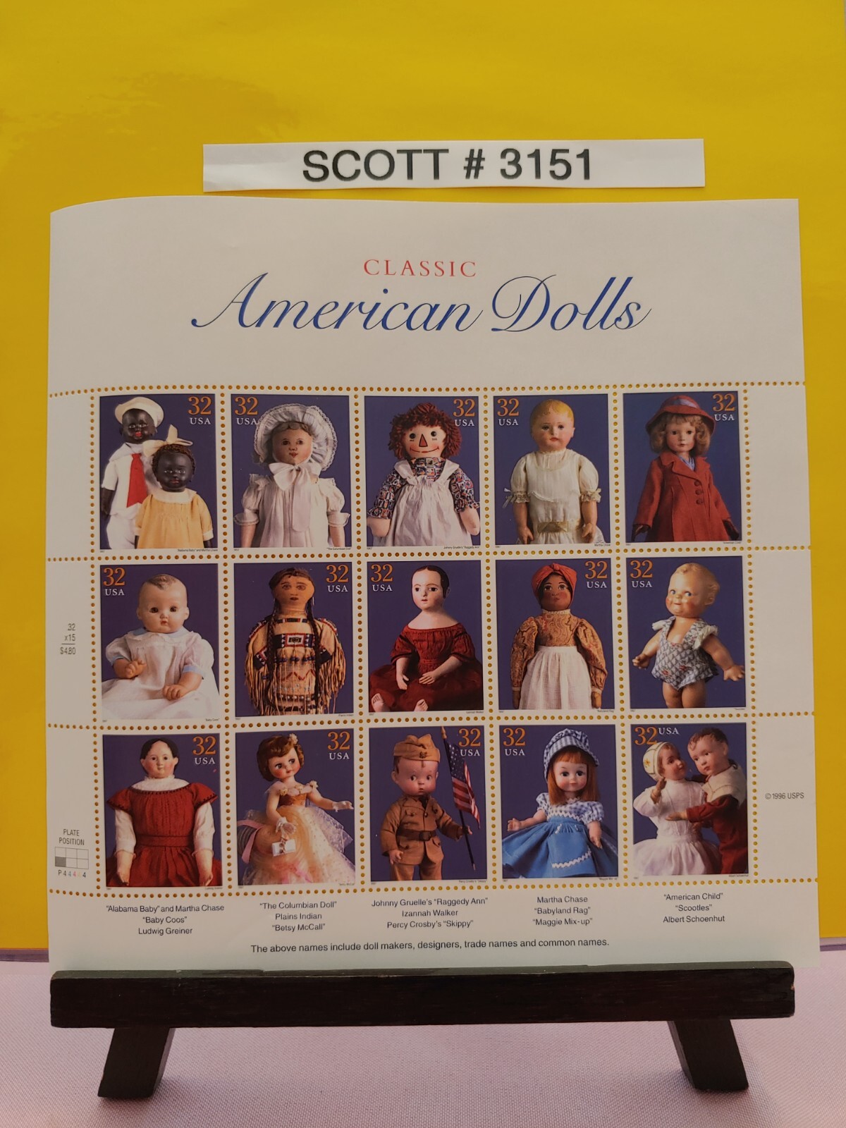 Scott # 3151 Classic American Dolls (32 cent postage stamps)