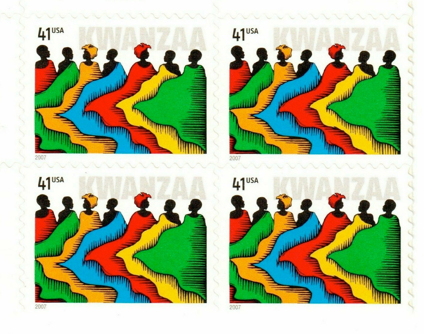 Three Panes x 20 = 60 of KWANZAA 41¢ African-American Holiday US Stamps USA 4220