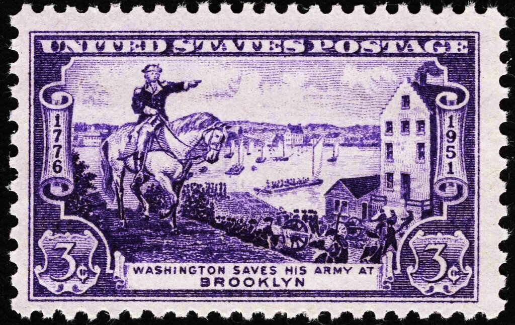 USA 1951–+Washington Saves his Army at the Battle of Brooklyn,175th Anniv.#1003