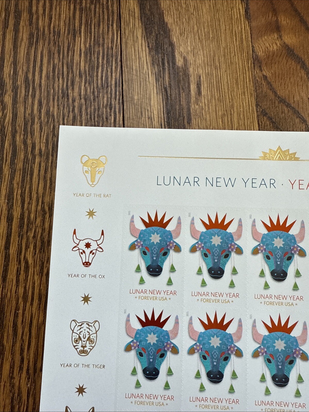 2021 LUNAR NEW YEAR OF THE OX Sheet of 20 Forever Stamps MNH #5556