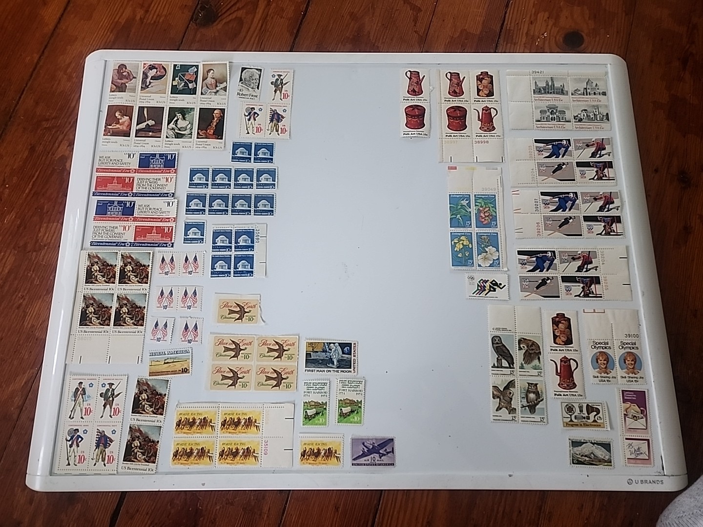 Vintage Mixed Lot of 105 Unused 10 & 15 Cent U.S. Post Office Postage Stamps