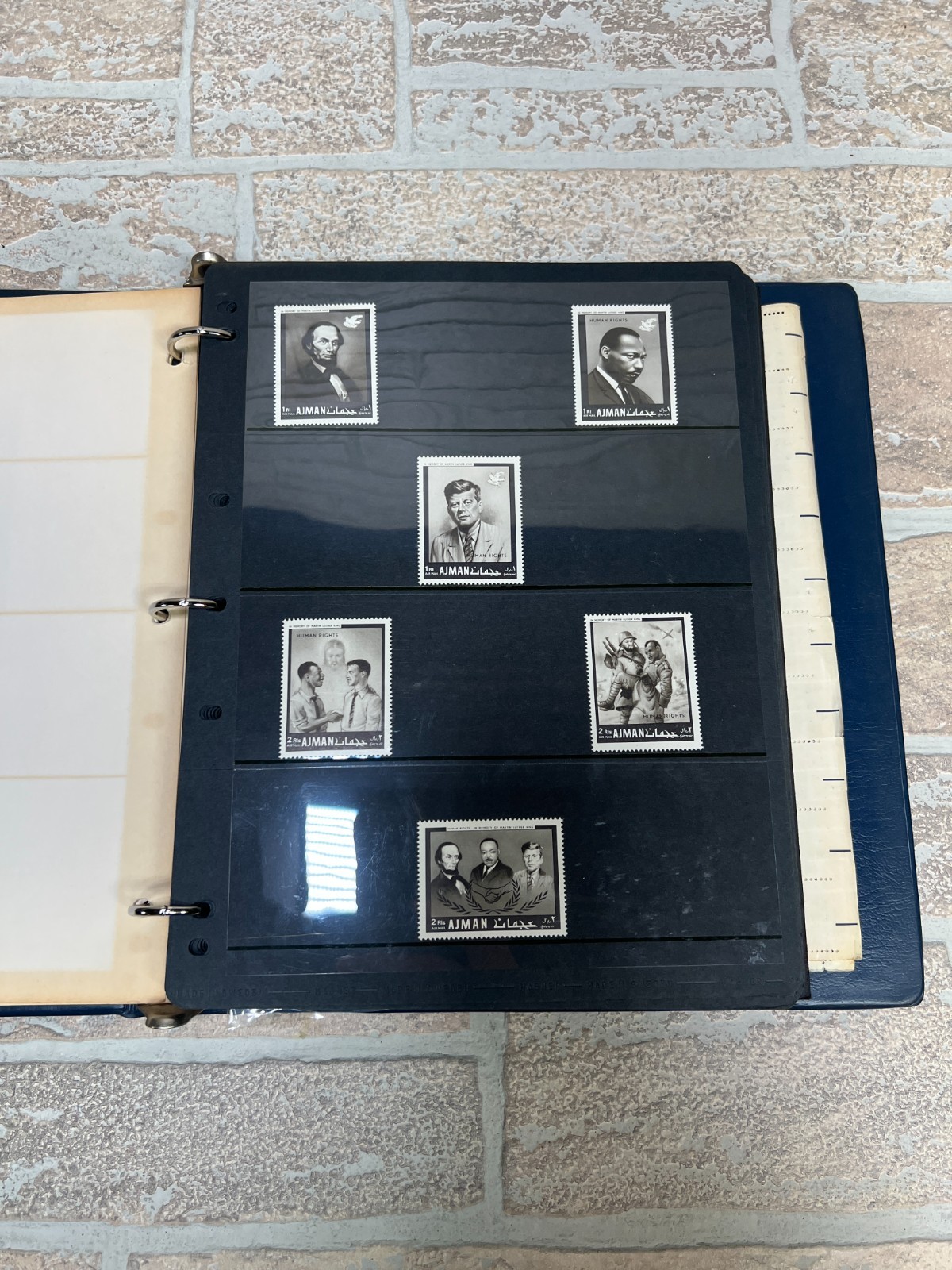 HUGE RARE VINTAGE John F Kennedy Commemorative Stamp Portfolio