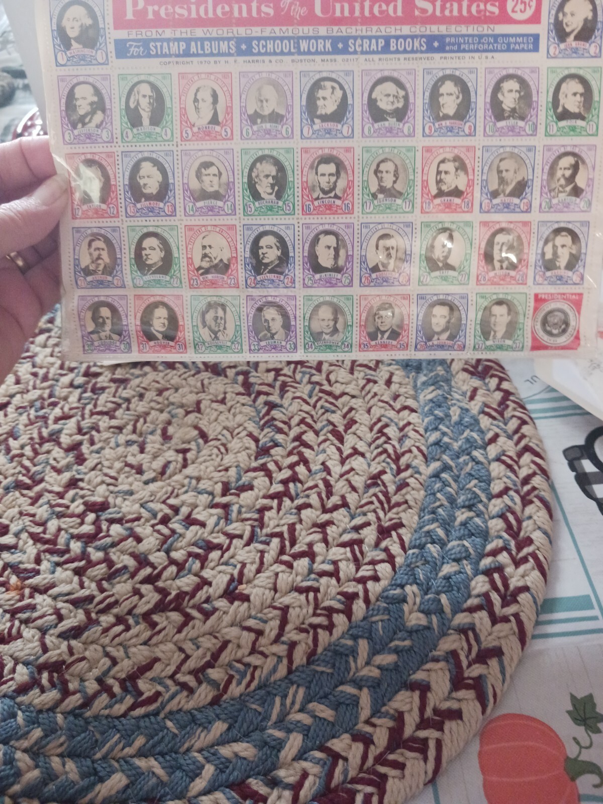 President of the United States stamps still in plastic