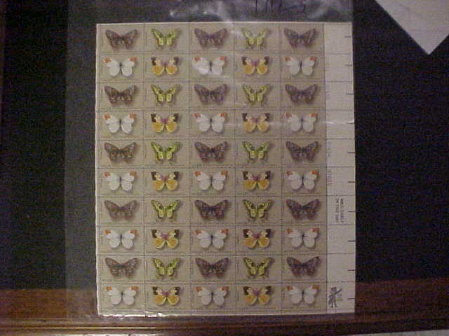 US SCOTT 1712 – 1715 SHEET OF 50 BUTTERFLY STAMPS 13 CENT FACE MNH