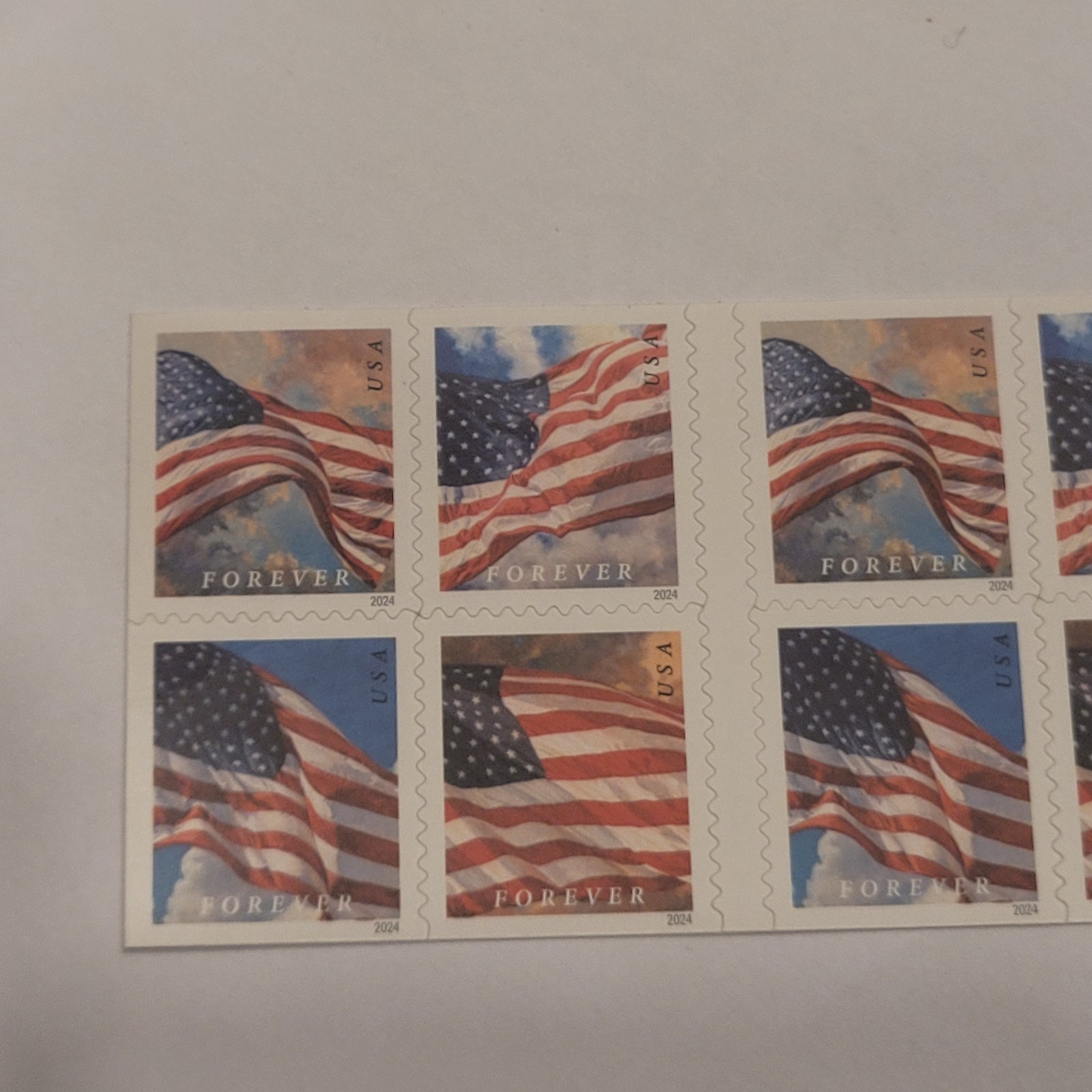 US FOREVER STAMP USA FLAG 2023 2 SHEETS OF 20 (40 STAMPS)