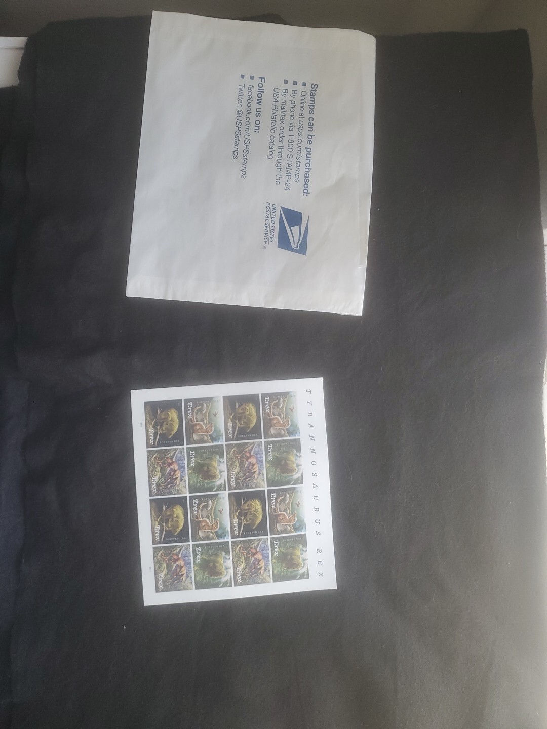 2019 FULL SHEET MINT USPS FOREVER STAMPS – TYRANNOSAURUS REX