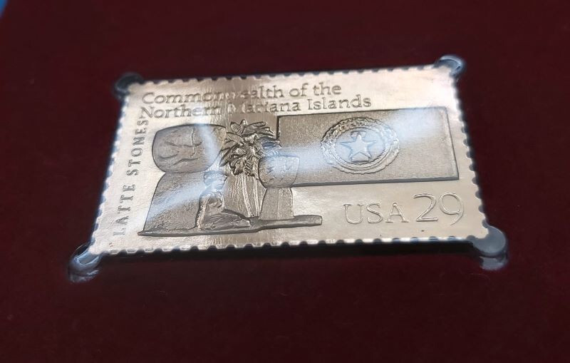 2 US Commonwealth 1st DAY ISSUE 29 & 33 CENT STAMP GOLD Northern Mariana Islands