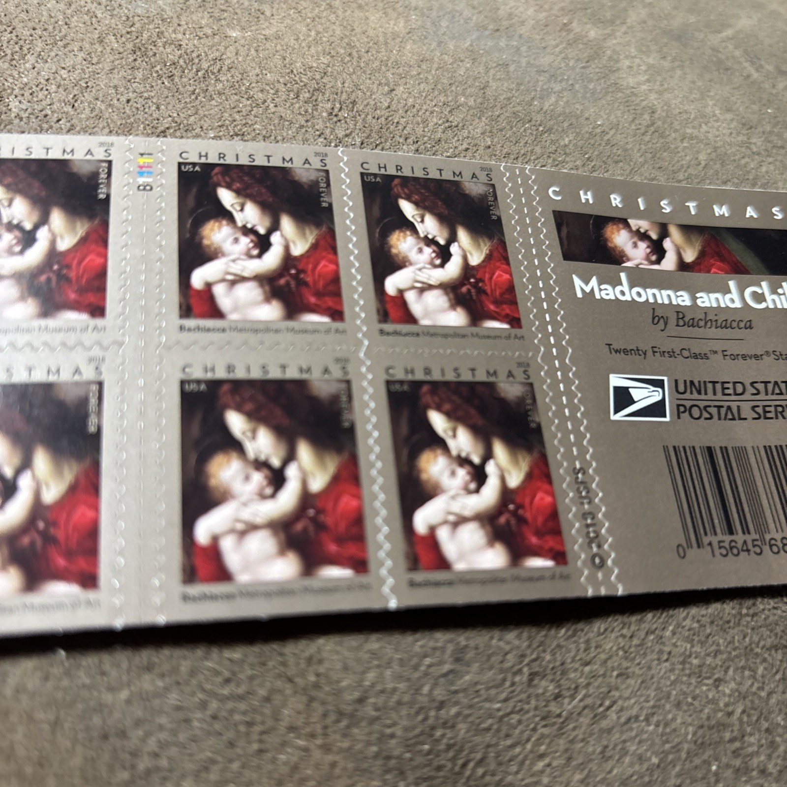 US SCOTT 5331 BOOKLET OF 20 MADONNA AND CHILD FOREVER STAMPS MNH