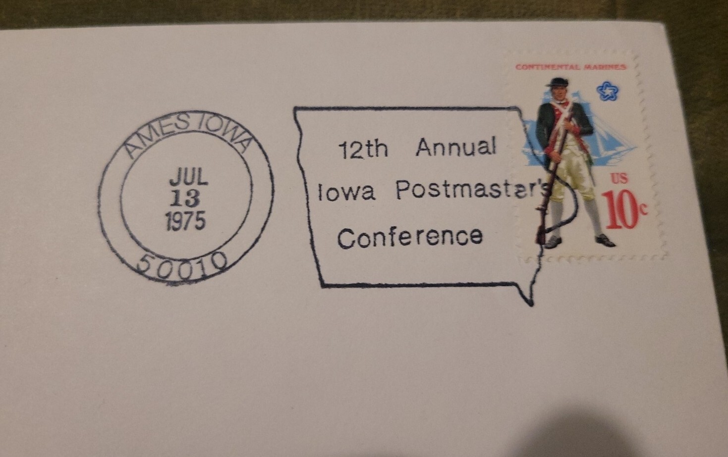 5- 12th Annual Iowa Postmaster’s Conference Ames Iowa 1975 Envelopes 11″x5″