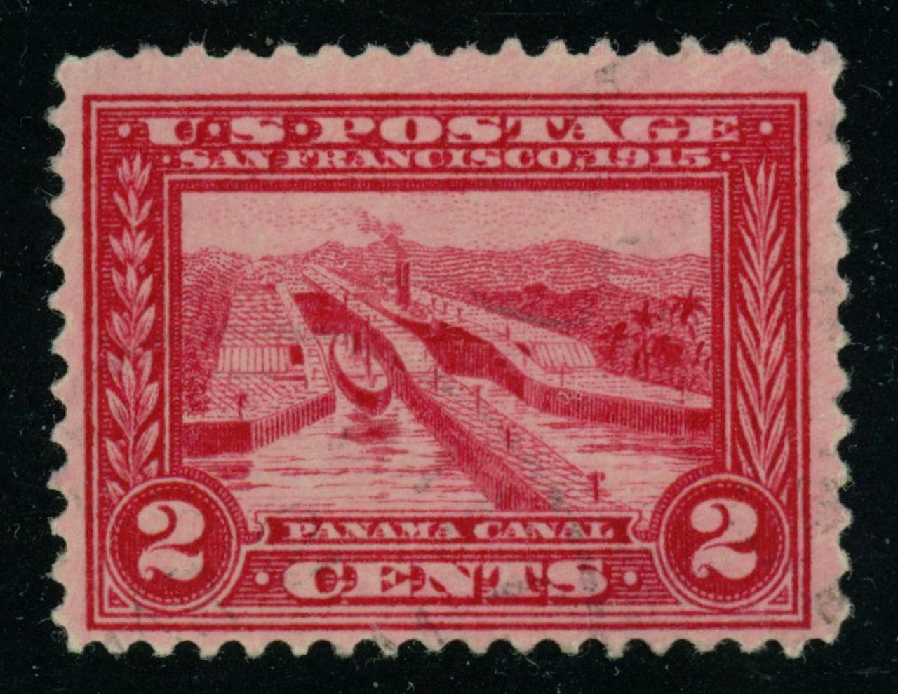 US SC # 398 2 cent Panama Canal used, as shown