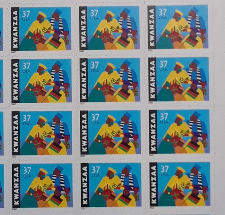 Three Panes x 20 = 60 of KWANZAA 37¢ African-American Holiday US Stamps USA 3673
