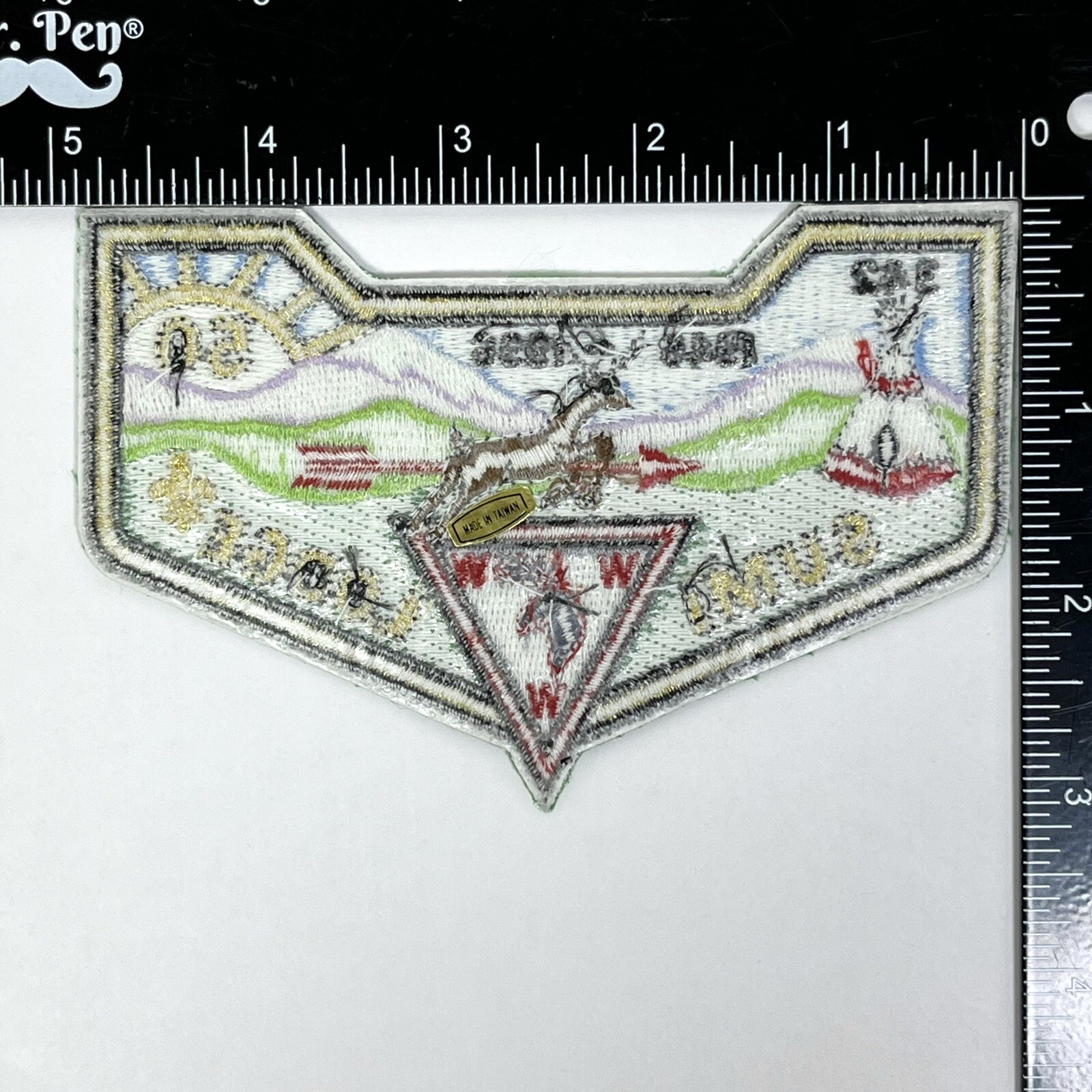 Sumi Lodge #342 1946-1996 Flap Patch 50th Year BSA Boy Scouts OA ▪ Embroidered
