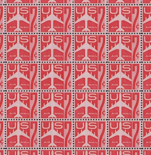 United States 7¢ Jet Silhouette Air Mail Postage Stamp #C60 Pack of 100