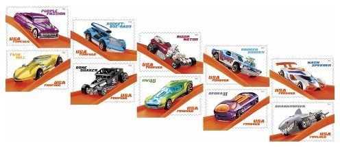 2018 Hot Wheels Sheet of 20 Full Pad of 100 Sheets (2000 Stamps) Scott 5330a