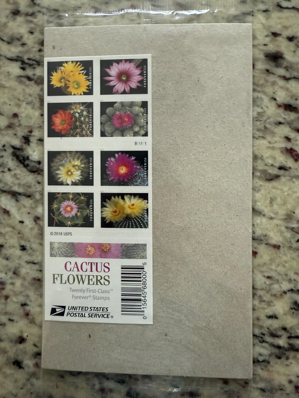 Sealed Cactus Flowers Booklet of 20 Forever Stamps 2019 #5350-5359