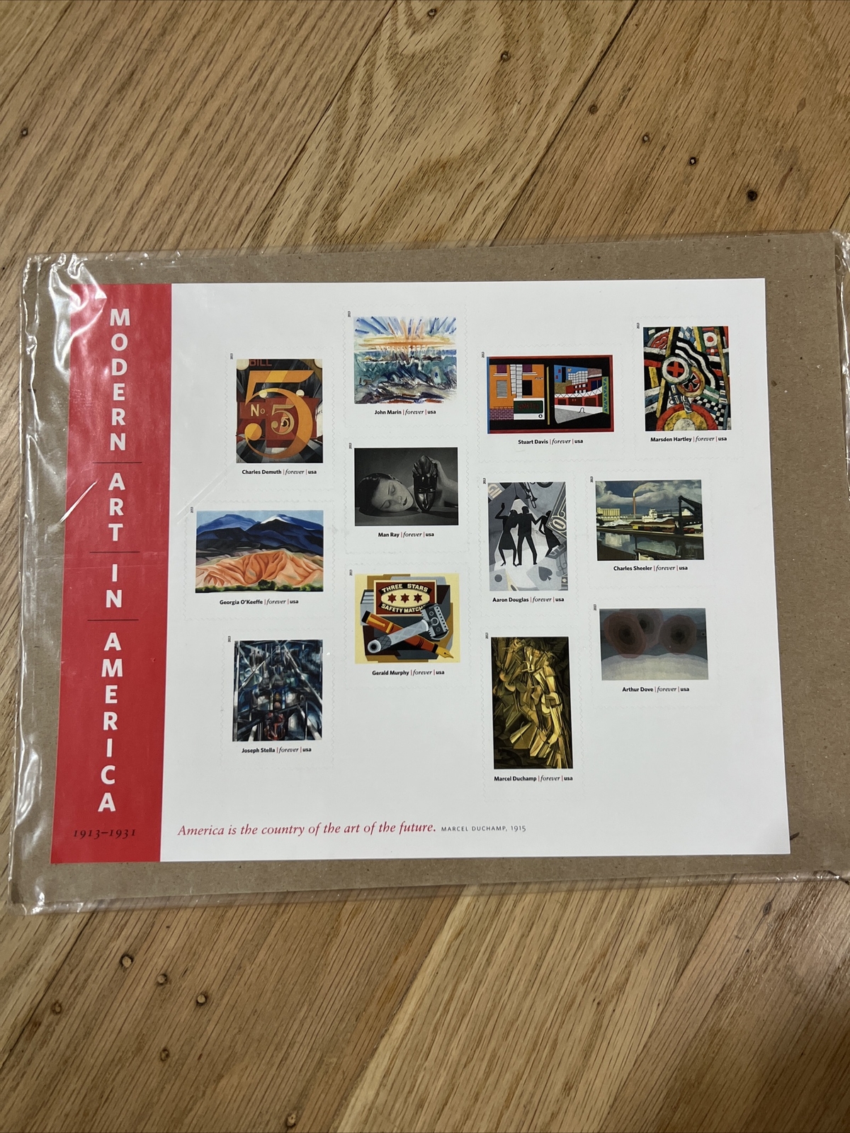 US MODERN ART IN AMERICA PANE OF 12 STAMPS FOREVER MNH SEALED
