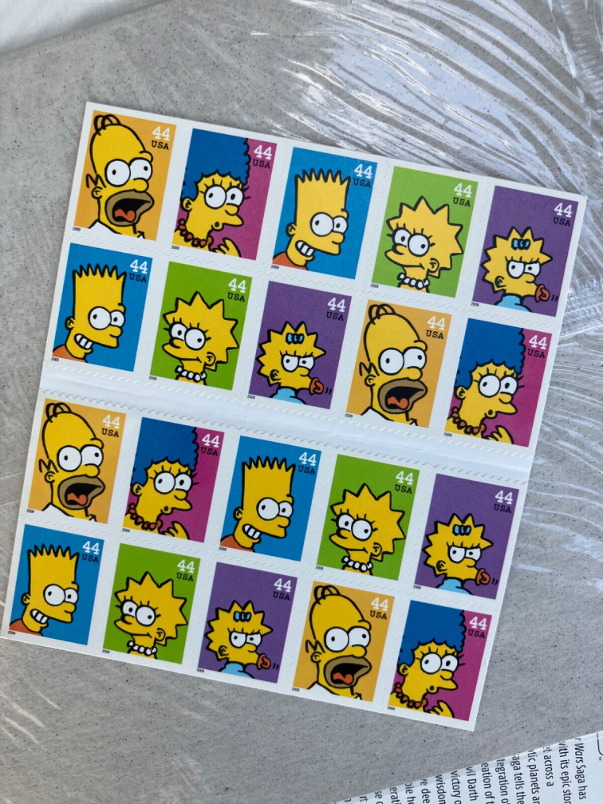 2009 Simpson’s US Stamps 1-Sheet
