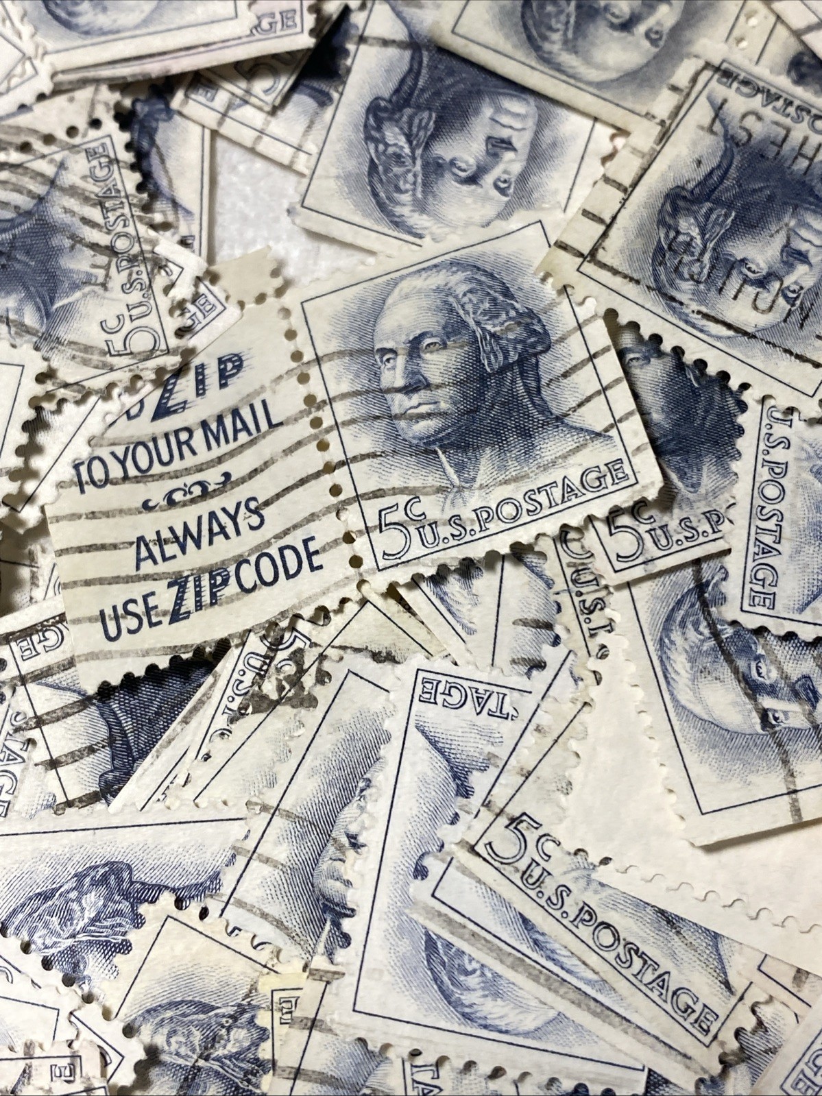 (250) Used Stamps 1963 – George Washington -5 Cents Stamps All Good Condition