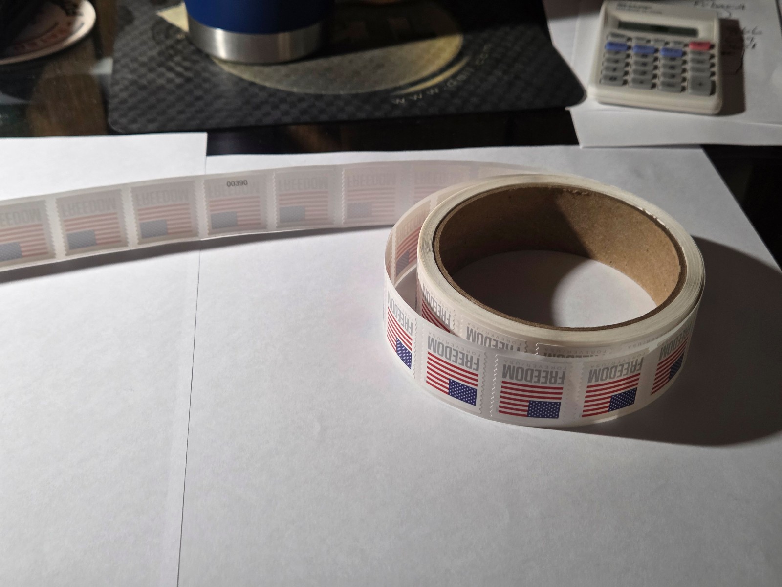 400 USPS forever flag stamps coil roll and 40 Forever International Stamps 1 OZ