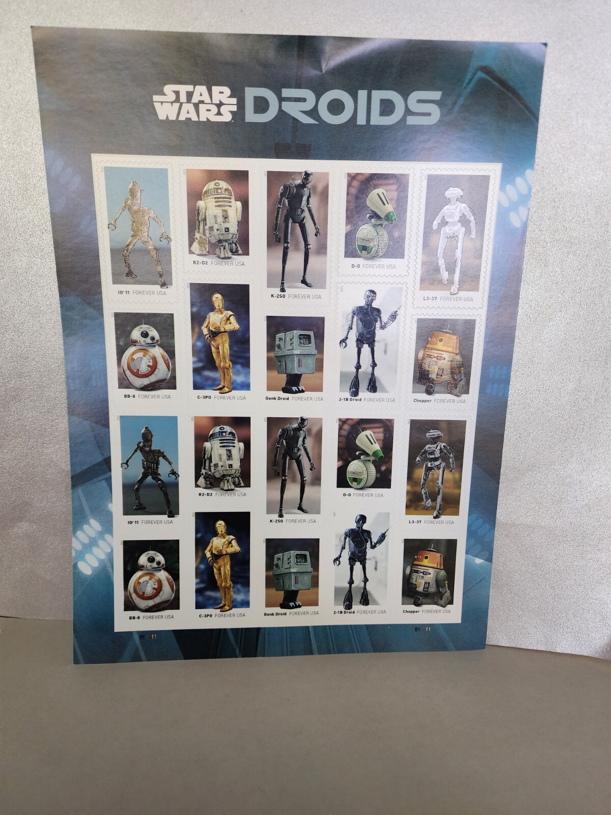 Star Wars Droids Sheet of 20 Forever Stamps US Stamps