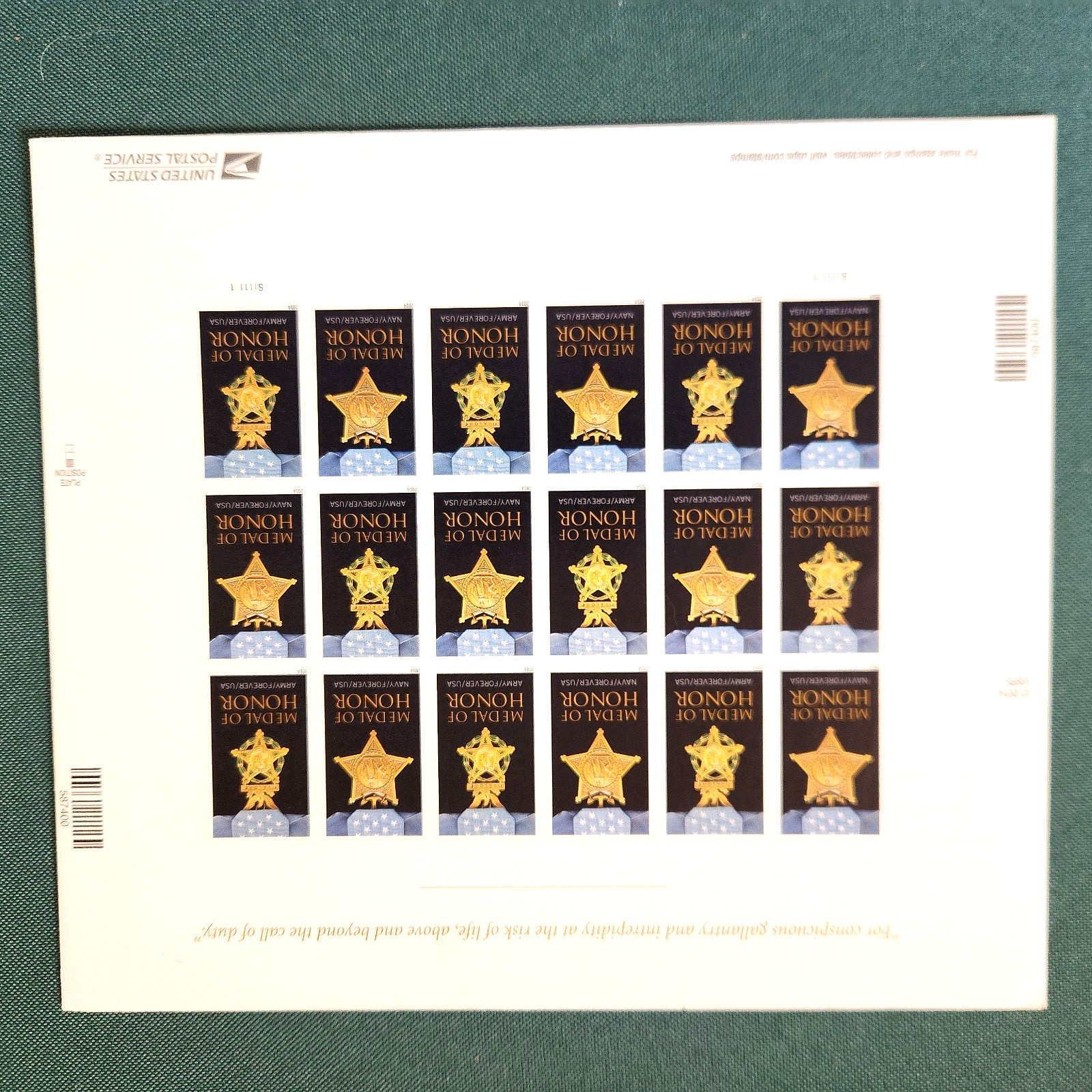 20 Forever MEDAL OF HONOR USPS 2014 Postage Stamps