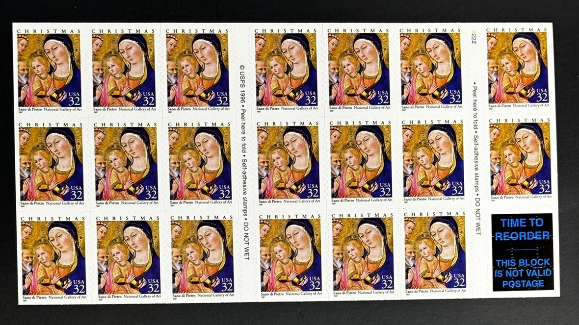 1997 US Madonna & Child .32 Cents 20 – Stamps Vintage Postage Christmas # 3176