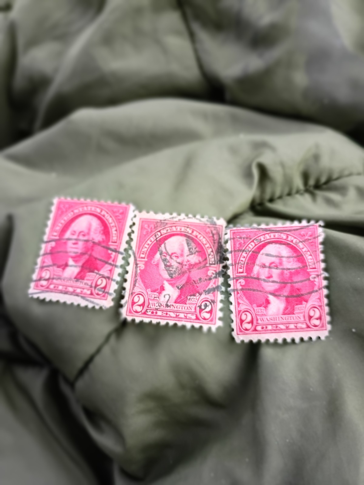 1902 rare stamps Three red Washington stamps collectors stamp