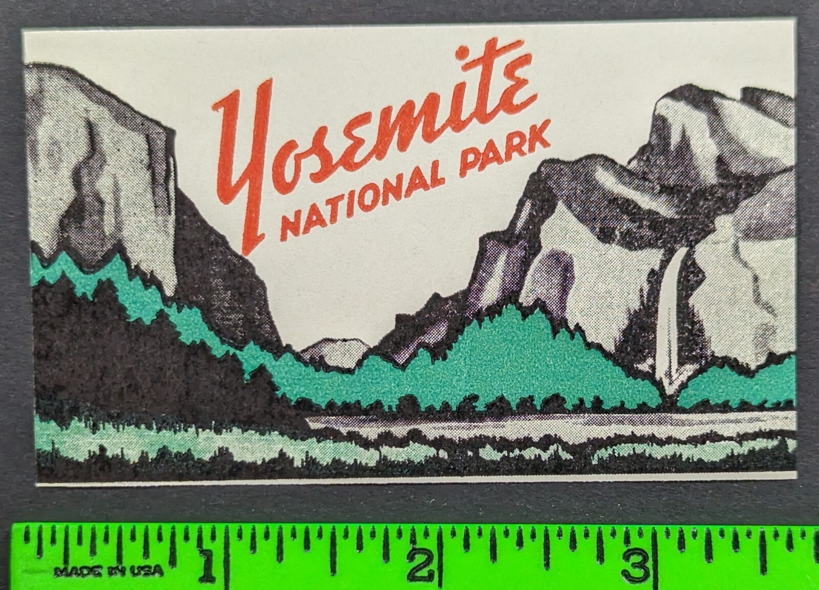 Vintage Yosemite National Park California Poster Stamp