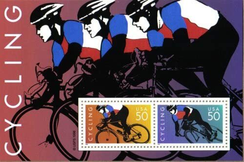 US 1996 – Scott #3119 – Cycling – Souvenir sheets – Two 50 cent stamps – MNH