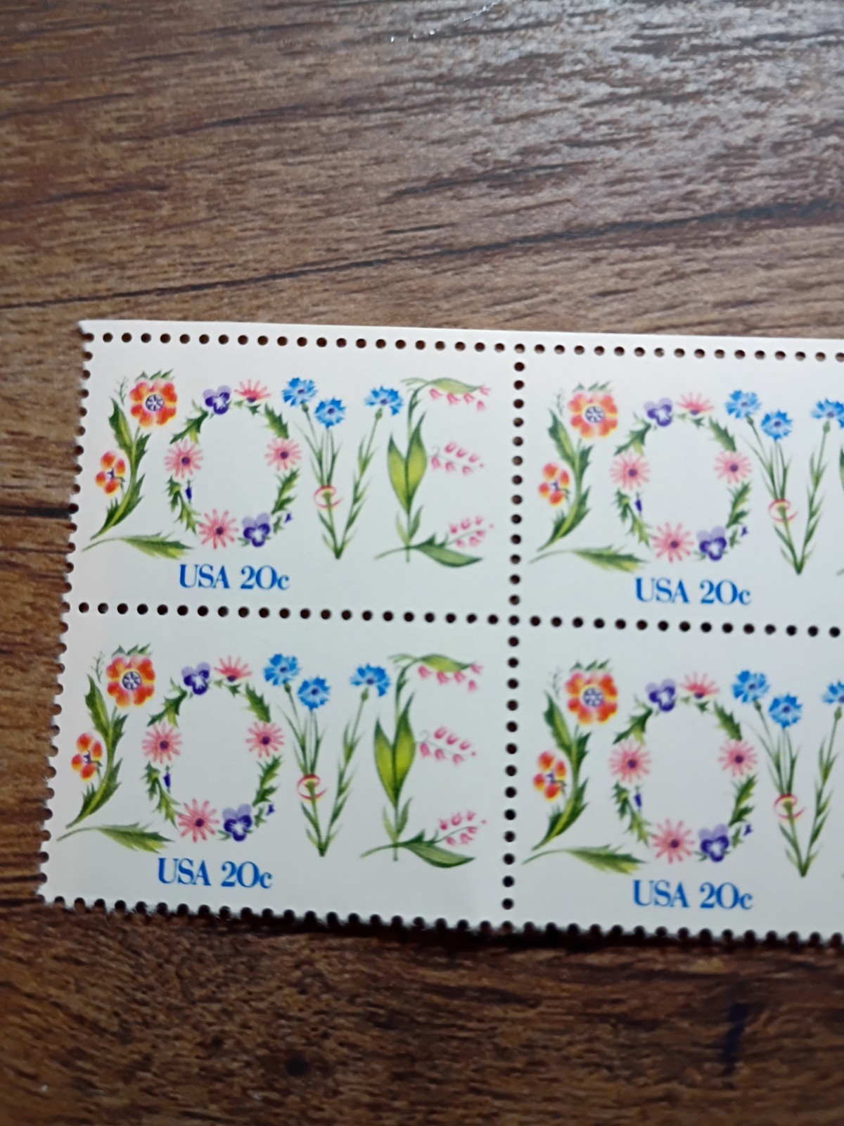 Mint Block Of Six Number 1951 Love Stamp 20 Cents