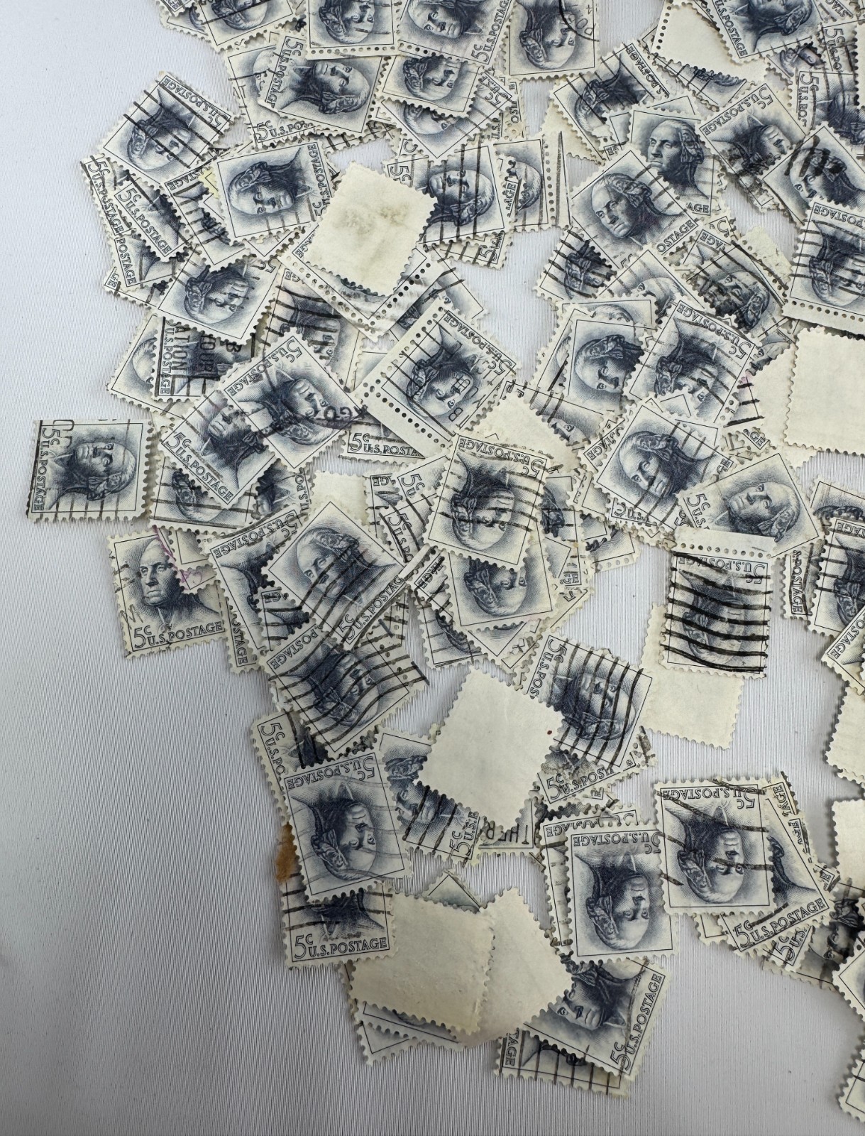 Cancelled Vintage US Presidents Stamp Lot George Washington 5 cent Liberty