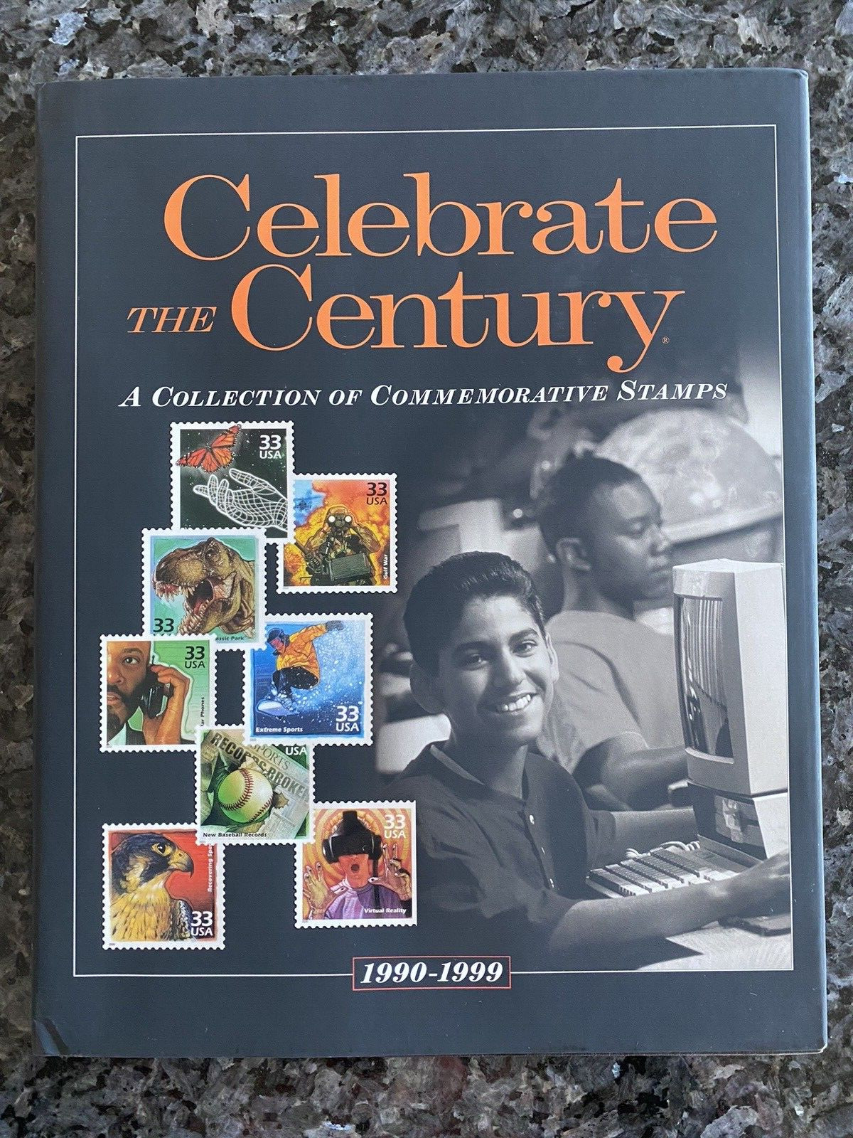 CELEBRATE THE CENTURY – COLLECTION OF BOOKs + COMMEMORATIVE STAMPS – 10 Volumes