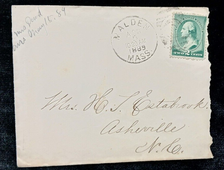Antique Envelope Walden Mass April 5th, 1889