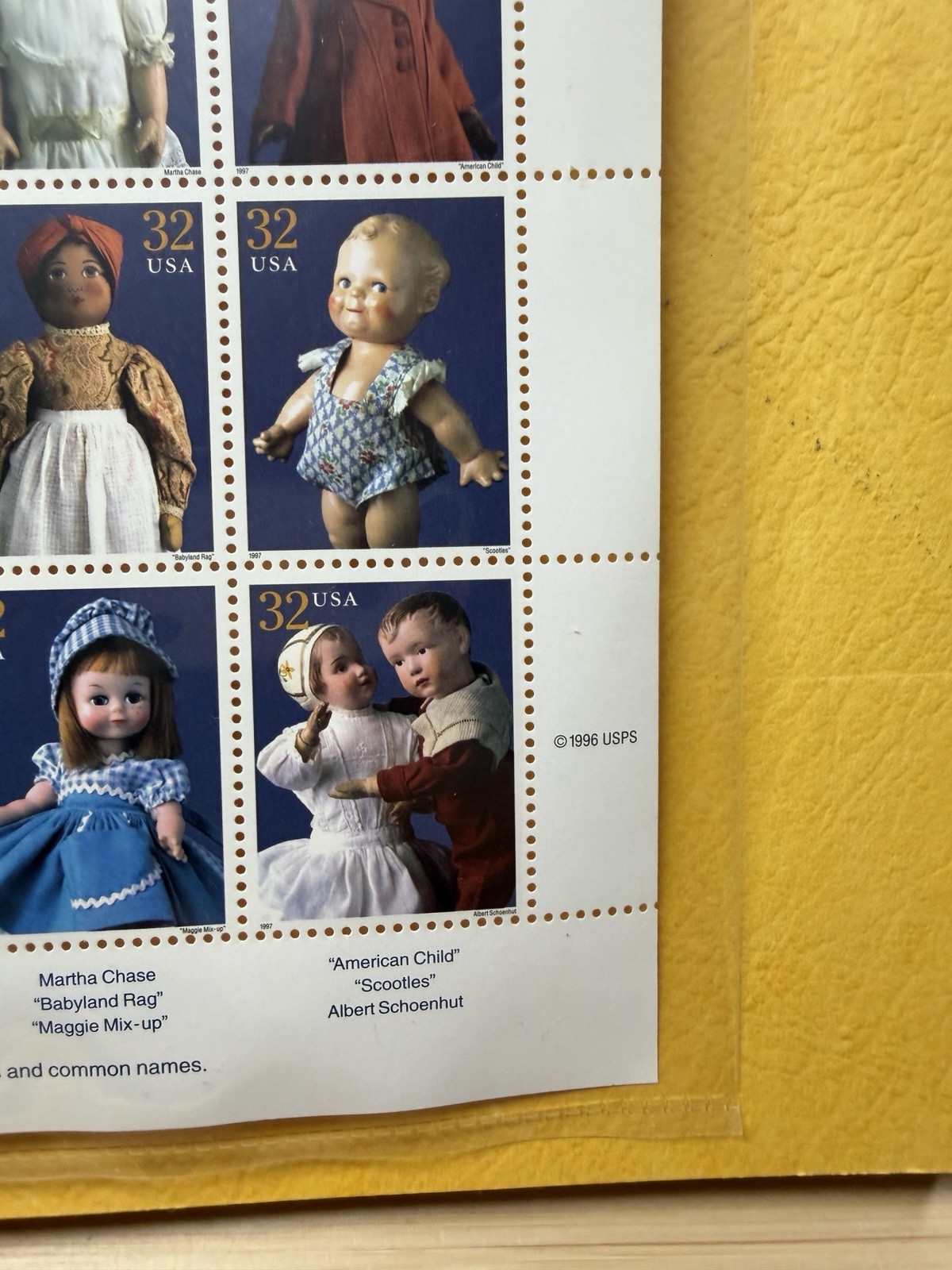 USPS Classic American Dolls 32¢ Stamp Sheets Lot Of 3 Mint MNH Scott 3151