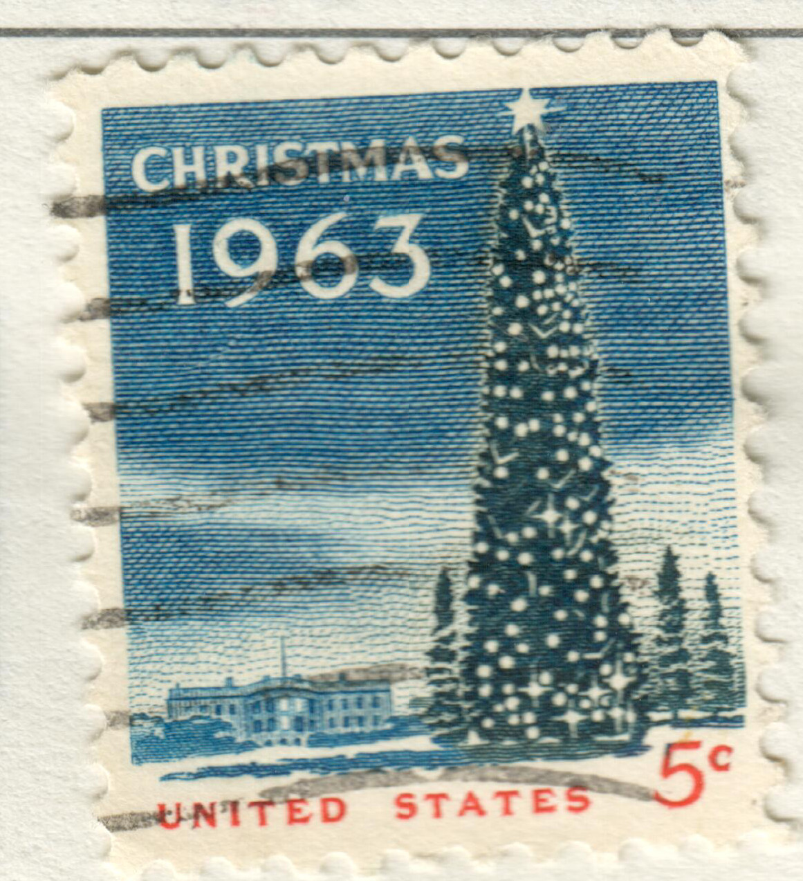 USA – 1963 National Christmas Tree and White House