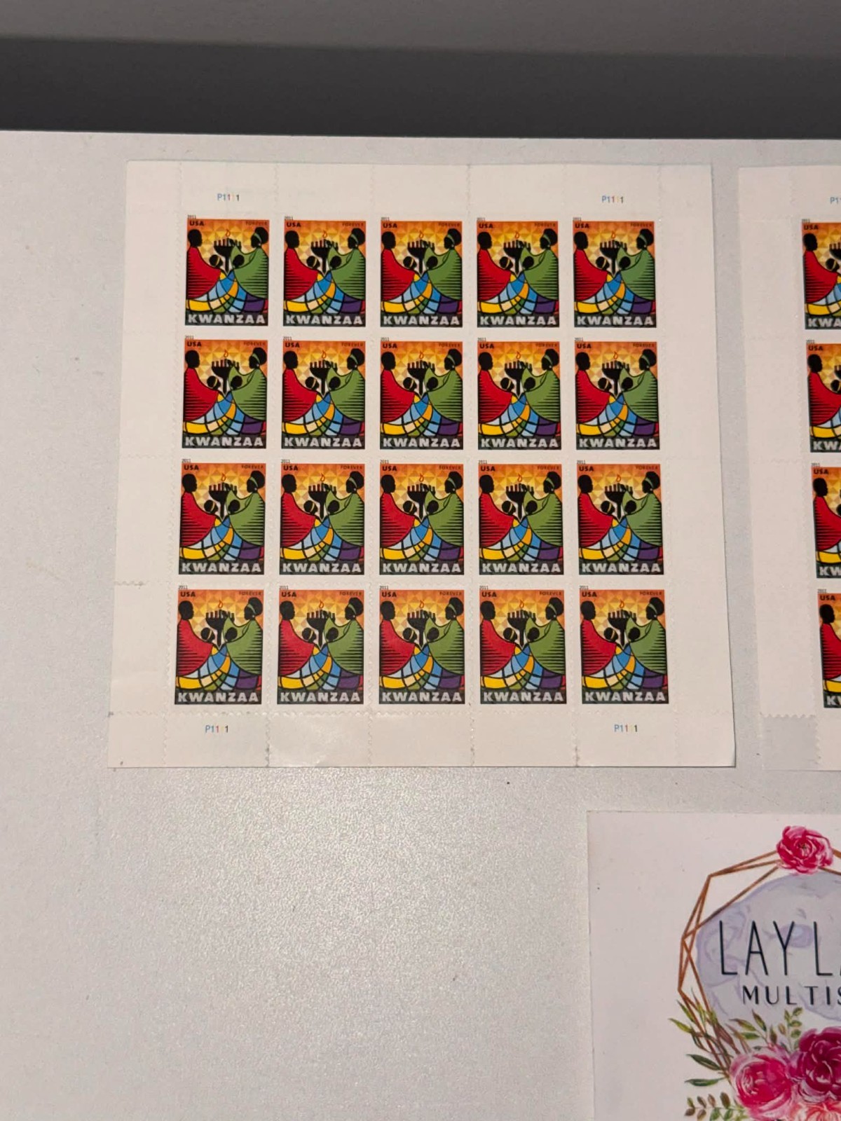 2011 Kwanzaa USA Forever Stamps 2 Sheets of 20, total of 40 forever stamps #4584