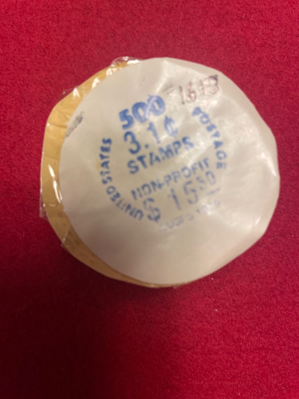 RARE 1613 3.1 CENT STAMPS 500 STAMP GUITAR MUSIC COIL ROLL ORIGINAL WRAPPING