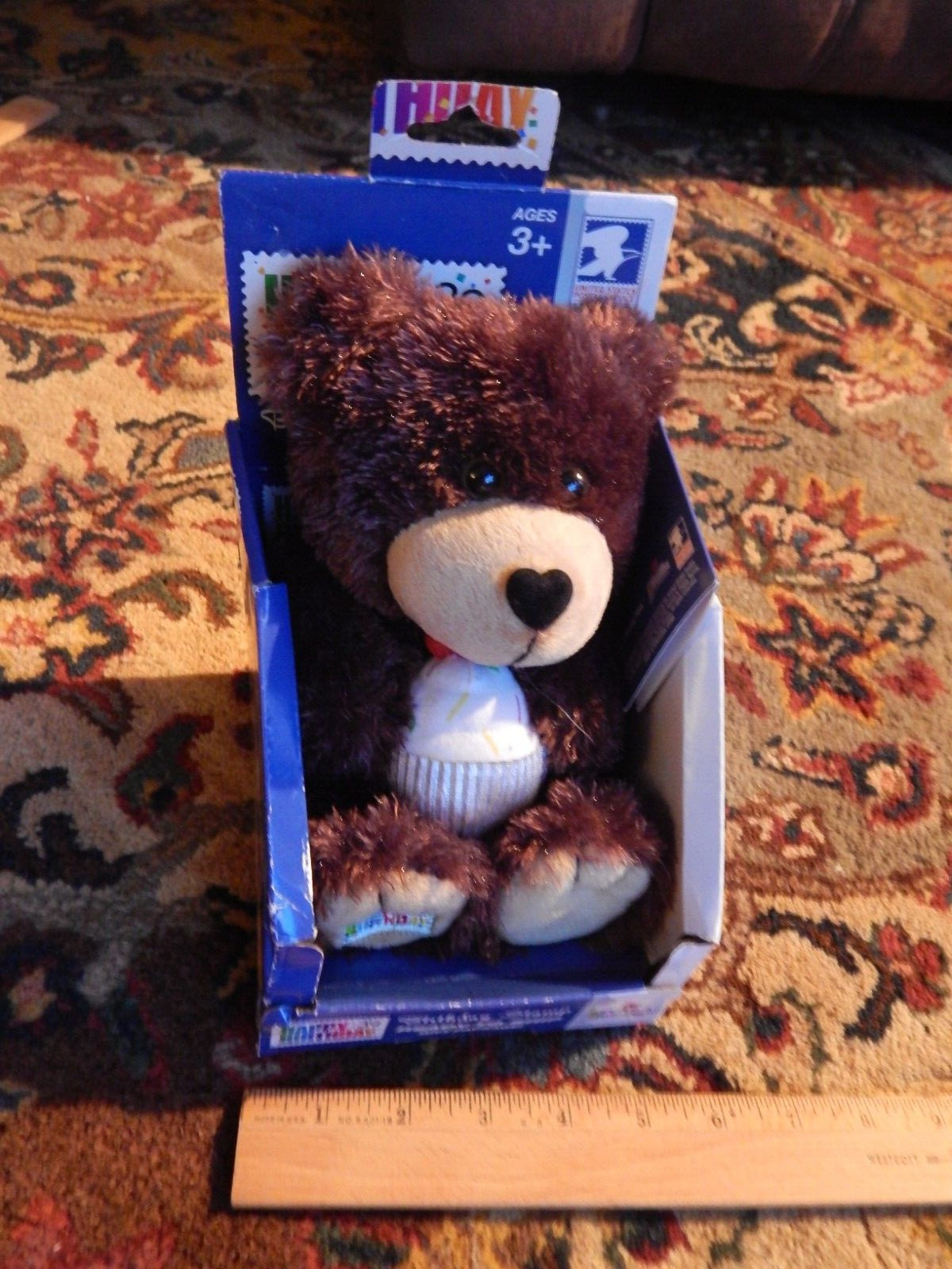 USPS ~ 39c Happy Birthday Stamp ~ Plush Bear & Cupcake ~ 2012 Ltd Promo