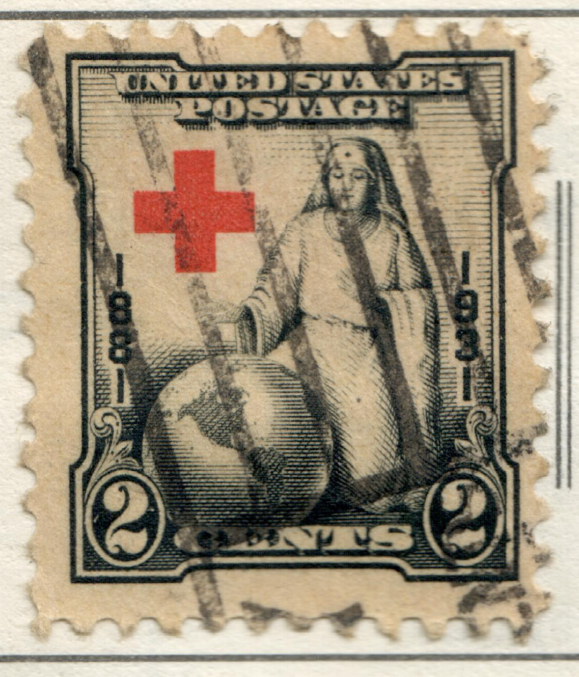 USA – 1931 The 50th Anniversary of the American Red Cross Society – 2 Cents