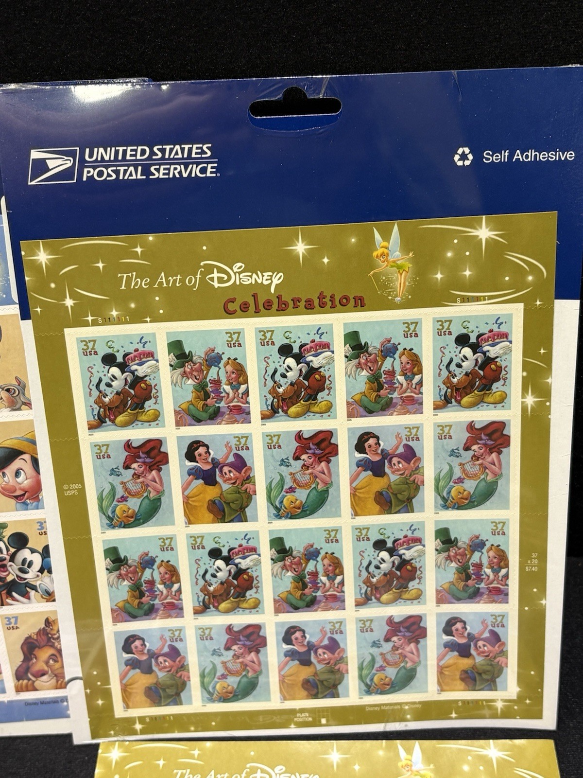 Walt Disney $61.20 Face Value U.S Postage Stamps Sheets 37¢ 39¢ 41¢