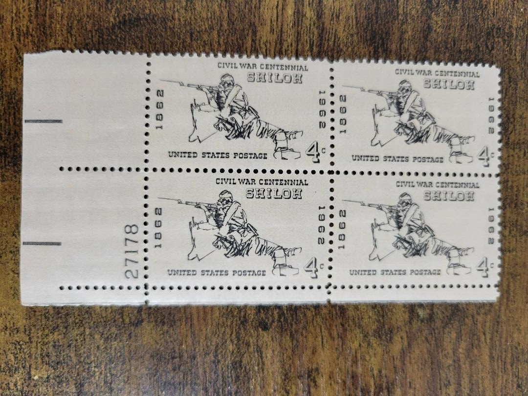 USPS Civil War Centennial Shiloh 1962 4 Cent Stamps