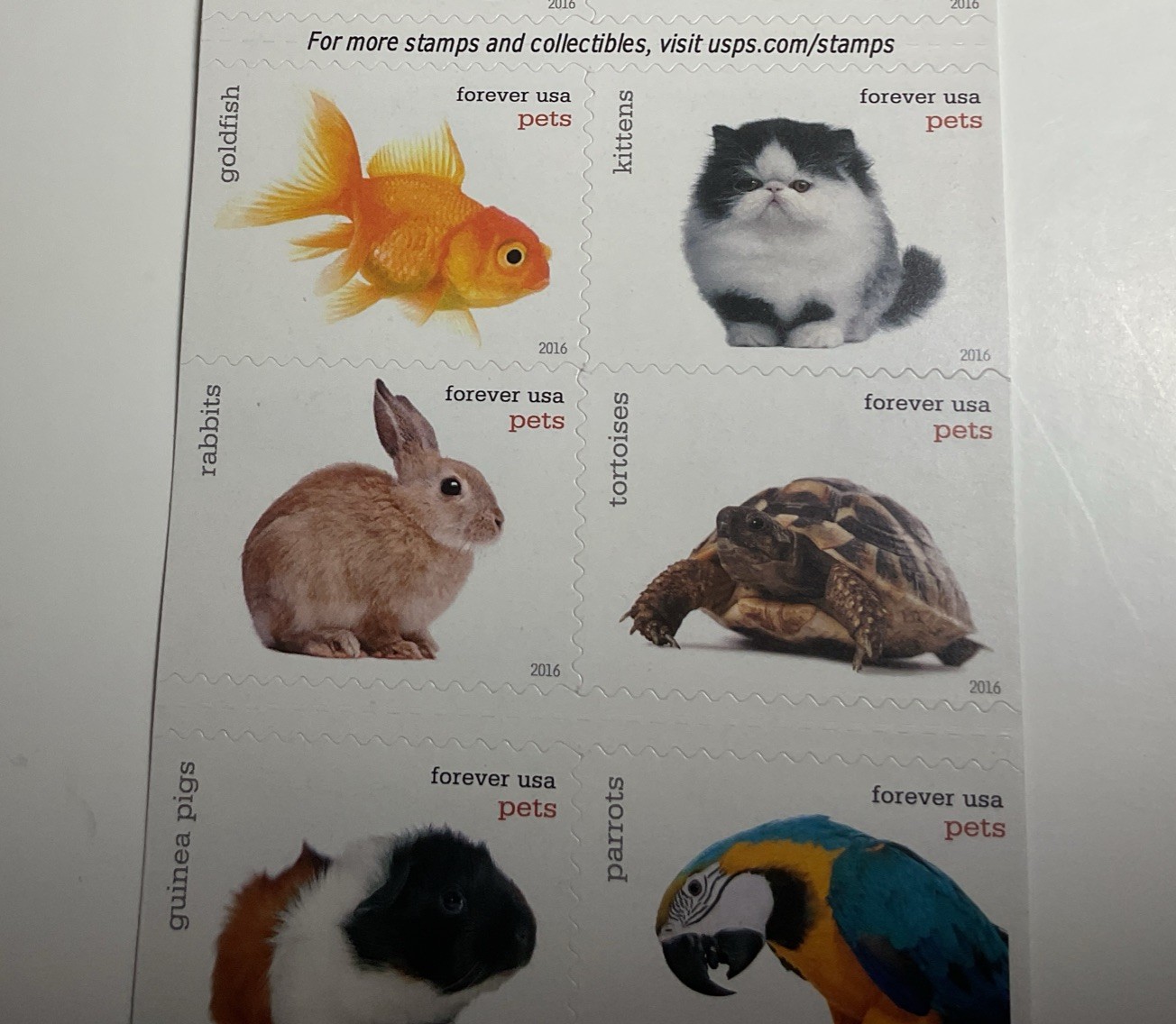 Authentic US SCOTT 5106 – 5125a PETS FOREVER STAMPS MNH 2016 All Different New
