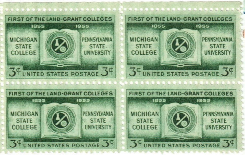 United States 3¢ 1955 Land Grant Colleges Postage Stamp #1065 x 100 Singles