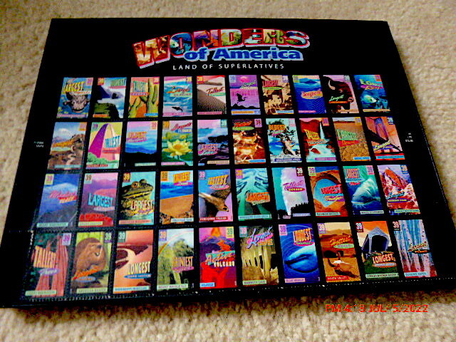 USPS Wonders of America, Forty 39 Cent Stamps, Land of Superlatives