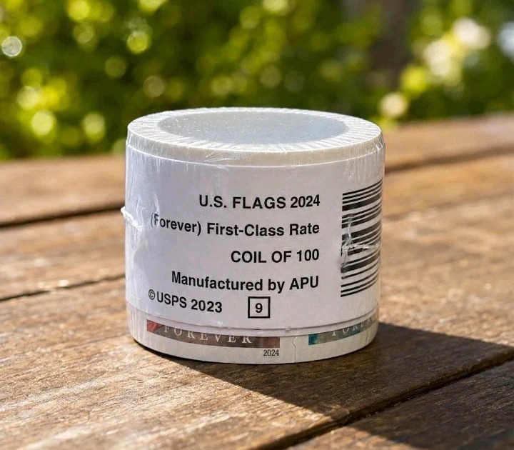 5 Rolls Of 100 First Class Flag U.S. Postage Stamps