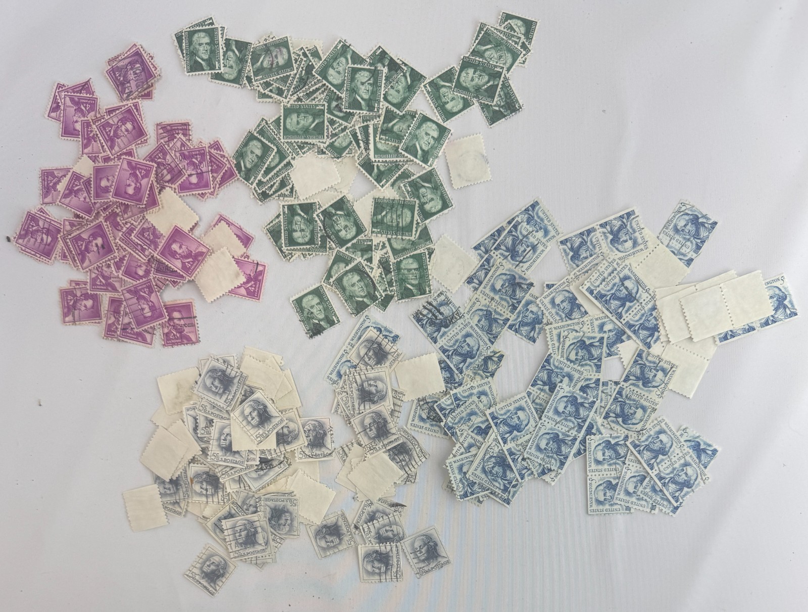 Cancelled Vintage US Presidential Definitive Stamp Mixture Lot