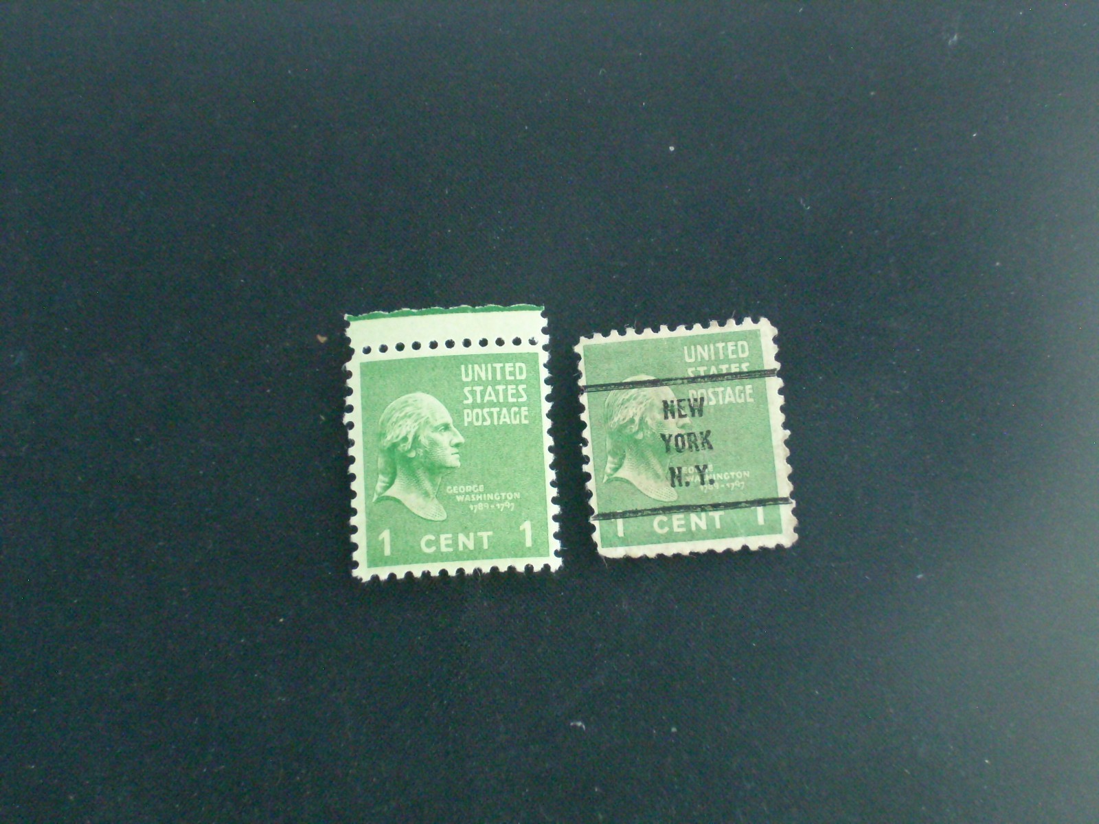 U.S.SCOTT#804, 1- CENT MINT,GREEN,PRE-CANCEL NEW YORK,N.Y.1938,NO HINGES,CENTER